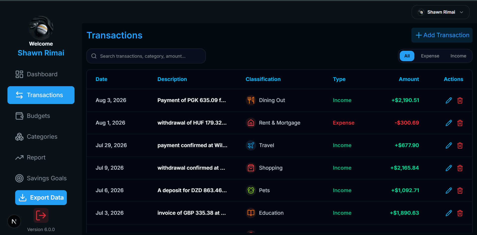 2. Review Transaction History